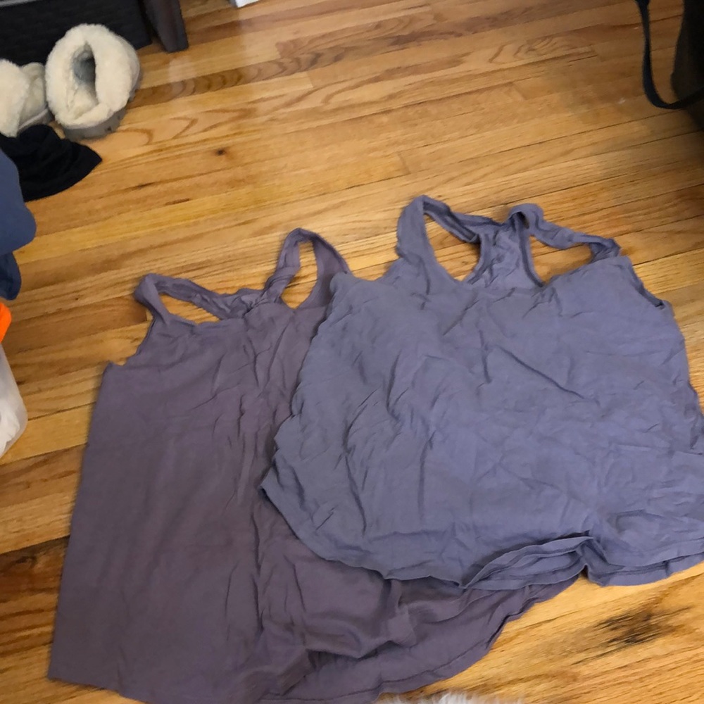 Purple lululemon tanks